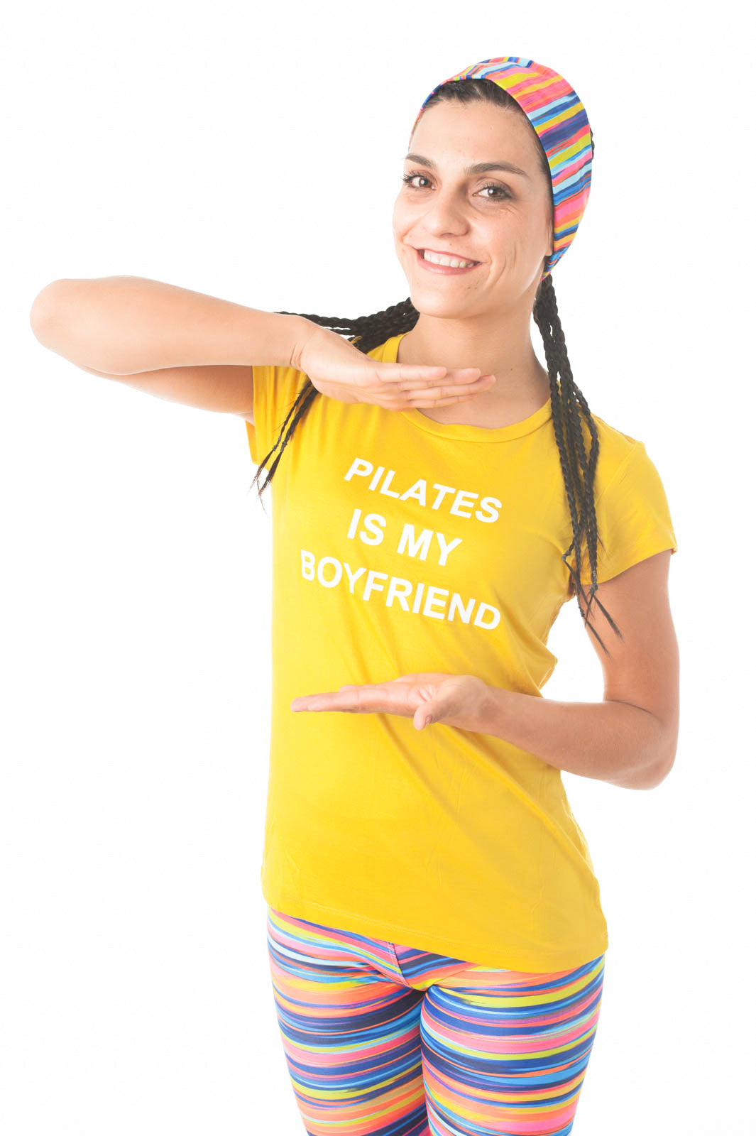 Pilates Is My Boyfriend Tee- Canary Yellow - KDW Apparel